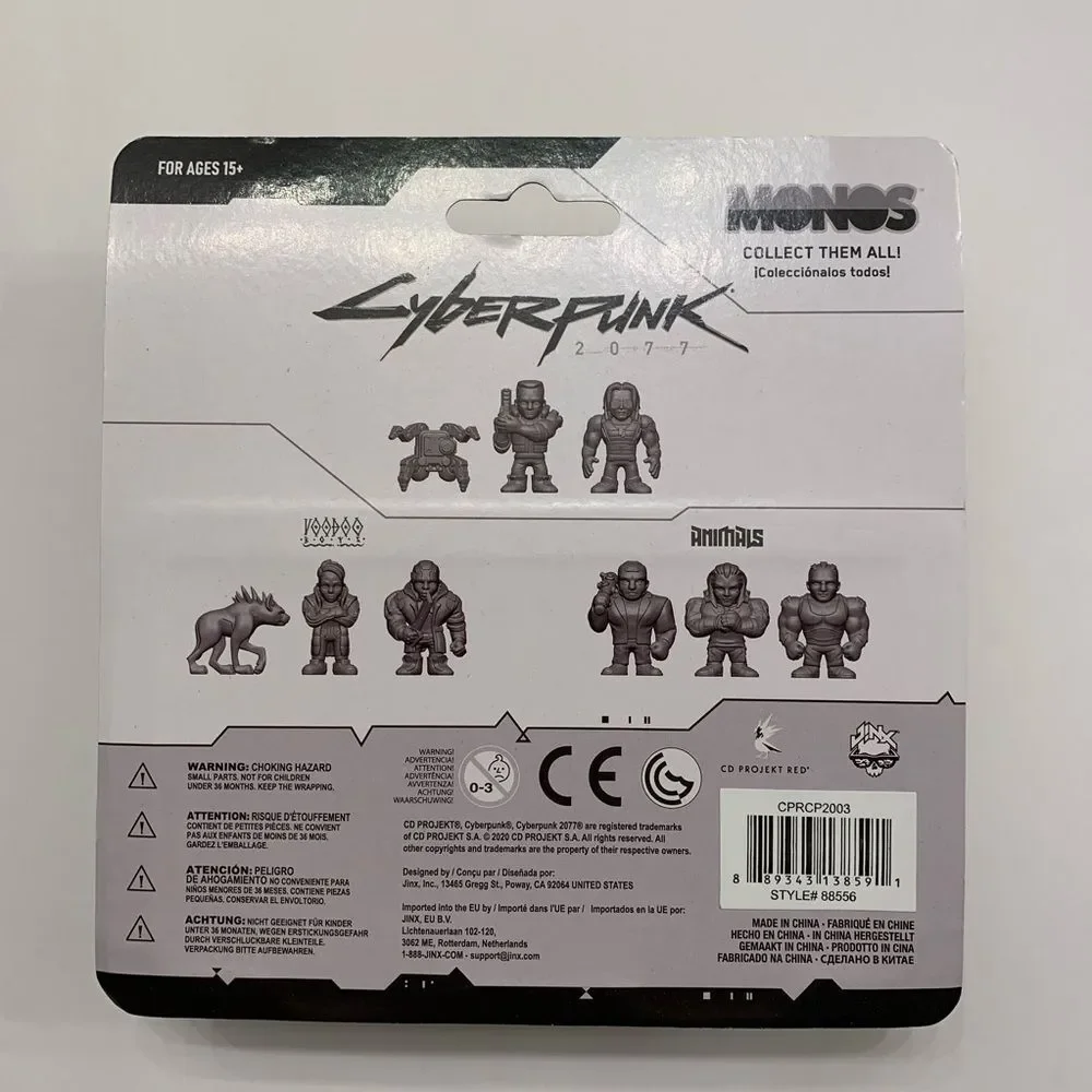 NWT Cyberpunk 2077 Monos Action Figures Yellow
